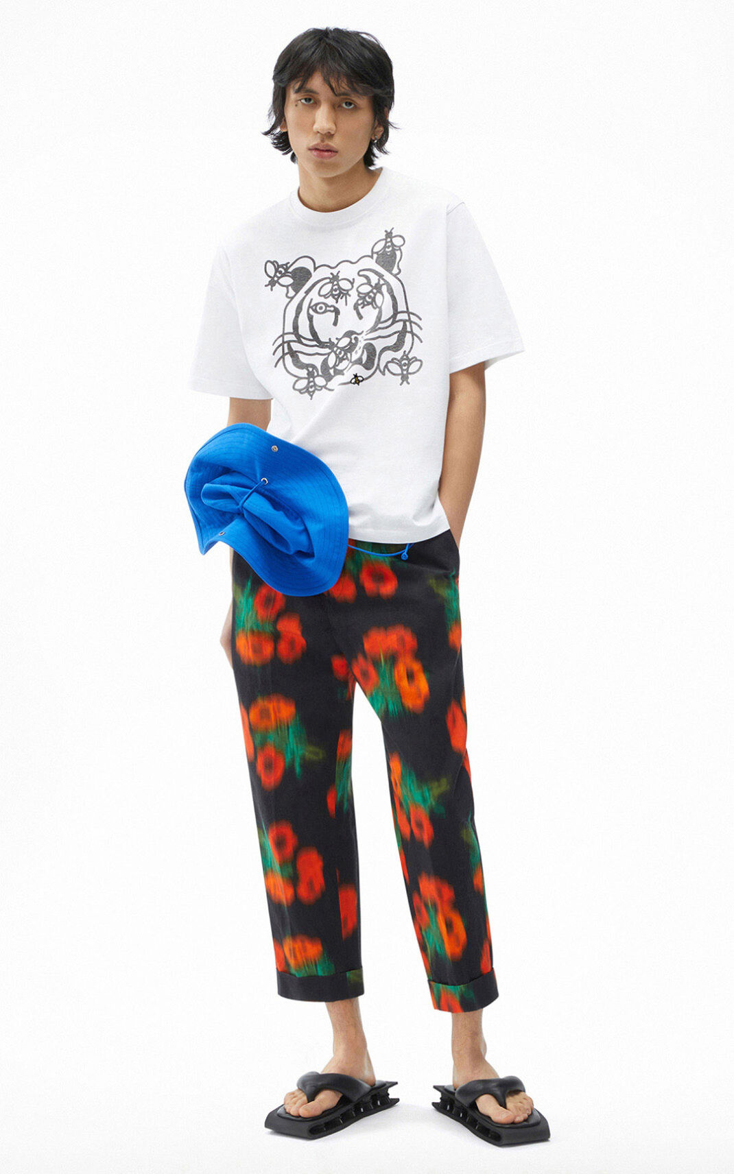 Kenzo Bee a Tiger Tişört Erkek Beyaz | 4579-GIFRT